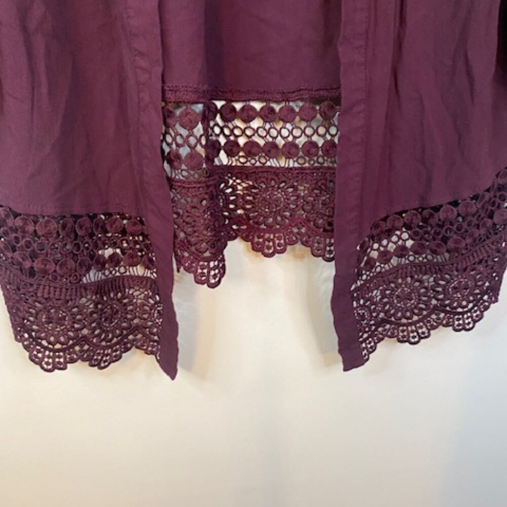 Xhilaration Red lace sweater - Picture 3 of 8